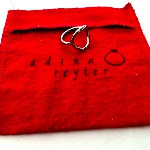 Adina Reyter Hammered Sterling Silver Open Circle Ring size 6